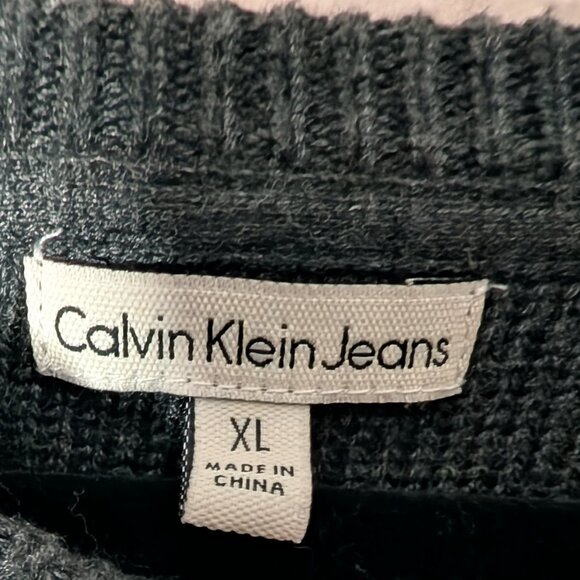 Calvin Klein Jeans Relaxed Fit Men's Cotton Sweater Size XLarge - Picture 5 of 10